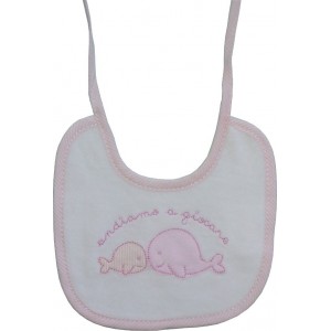Pink Baby Bib - Little Whale